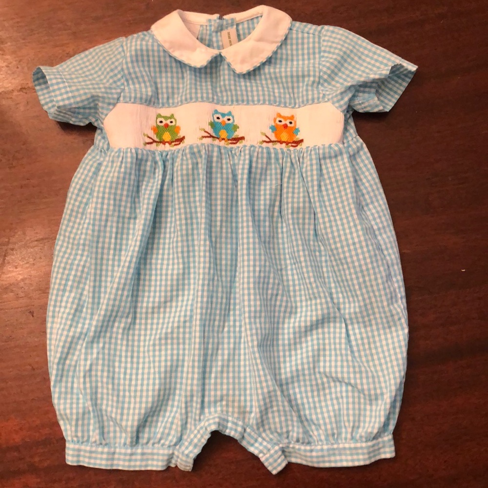 One Piece with Embroidered Owls